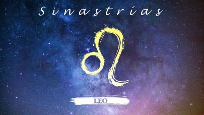 Ilustración del signo Leo en el cosmos
